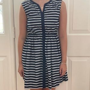 Crew Cuts navy and white stripe dress 14